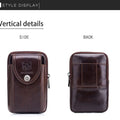 BULLCAPTAIN  MEN'S Leather BELT WAIST Bag Military Fanny PACK Molle Small Money Phone WAIST PACK Bum Pouch PURSE