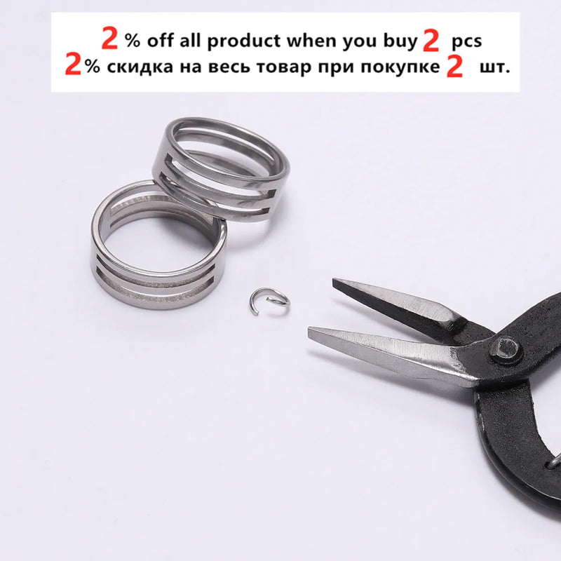 1Pcs 19mm Jump Ring Stainless Steel Opener Closing Tools Finger Rings For Jewelry Making Round Circle Bead Pliers Accessories
