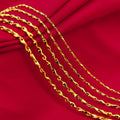 Real 18K Gold Necklace for Women Men Fine Jewelry Pure Chain Genuine Solid for Women Wedding Luxury