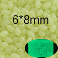INFOF 100-500pcs/lot Soft Egg Beads Fishing Stop Luminous Oval Rubber Stopper Night Fly Fishing Accessories pesca