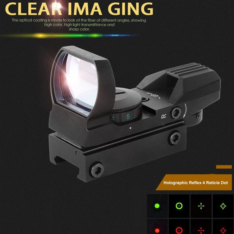 Hot 20mm Rail Riflescope Hunting Optics Holographic Red Dot Sight Reflex 4 Reticle Scope Collimator Sight