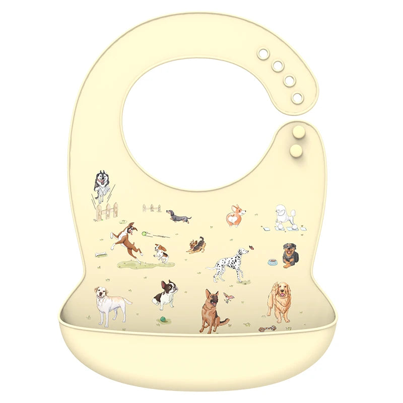Silicone Babi Bib Waterproof Saliva Dripping Banana Bibs Cartoon Newborn Feeding Soft Edible Aprons Baby Adjustable Burp Scarf