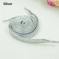 1 cm Width Colorful Lurex Shoelaces Trendy Bright Colorful Fall Winter Shoelaces Sneaker White Casual Sports Leather Shoes Laces