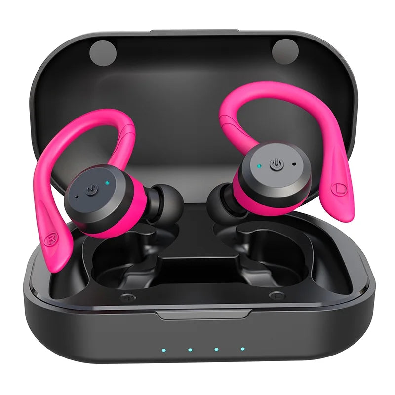 Bluetooth Wireless Headphones with Mic Sports Waterproof TWS Bluetooth Earphones Key Control Wireless Headsets Earbuds Phone
