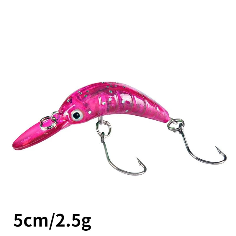 Mini Minnow Wobblers Triangle Hooks Fish Popper Bass | SAMAG
