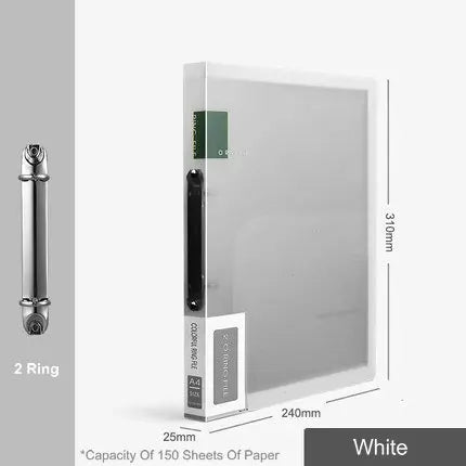 Fashion Colors Ring Binder A4 File Folder Folder 2-Rings Office Document Organizer File Storage A4 Binder Folder With Rings