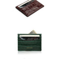 Custom Name Monogram Luxury Genuine Leather Men Wallet Card Holder Crocodile Pattern Gift for Girlfriend Boyfriend Friend Her