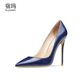 Heels For Women Real Leather Pumps Crocodile Pattern Luxury Black Women's Shoes Pointed Toe High Heels Ladies Prom Shoes Women