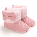 PINK Super Cute Winter Snow Baby Boots Cute Bear Warm Booties For Kids Soft Sole Infant Newborn Toddler Baby Girl Shoes