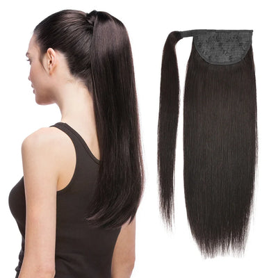 BHF Ponytail Human Hair Remy Straight European Hairstyles | SAMAG