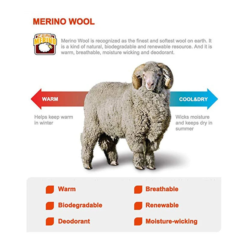 ZEALWOOD Ultra-Light Men's Women's Merino Wool Athletic | SAMAG