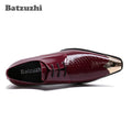 Batzuzhi Formal Business Leather Shoes Men Leather Men's Dress Shoes Iron Toe Lace-up Zapatos Hombre Party and Wedding, US12