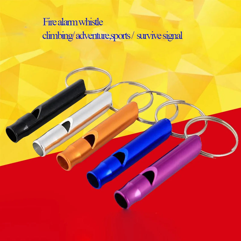 1PC Emergent Rescue Survive Signal Whistle For Outdoor Camp Hike First Aid, Multifunctional Aluminum Basketball Sports Whistle