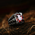 BEIER Stainless steel Cool Unique Black Stone Ring Titanium Steel Retro Old Totem Jewelry For Man Factory Price Sale BR8-334