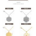 My Shape Flower of Life Mandala Necklace for Women Pendant Sacred Geometry Aesthetic Choker Fashion Jewelry Gifts Link Chain