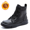 Handmade high-top shoes women's tide new  thick bottom plus velvet ins super fire retro leisure