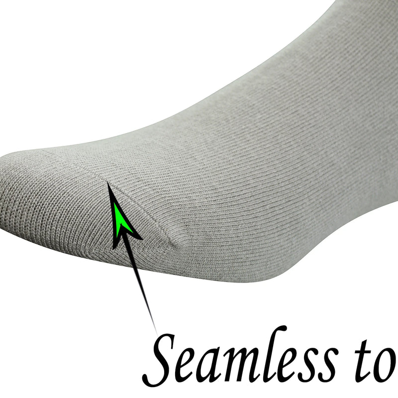 Men's Bamboo Diabetic Ankle Socks with Seamless Toe and Non-Binding Top,6 Pairs L Size(10-13)