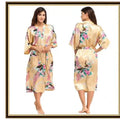 Half Sleeve Loose Style Woman Japanese Kimono Satin Silk | SAMAG