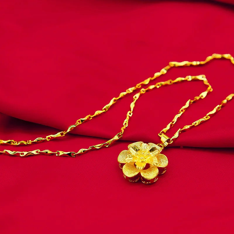 Real 18K Gold Necklace for Women Men Fine Jewelry Pure Chain Genuine Solid for Women Wedding Luxury