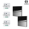 433MHz Smart Light Switch Rf Wireless Touch Wall Switch with Remote Control Tempered Glass Panel Switch for Home LED LAMP 220V