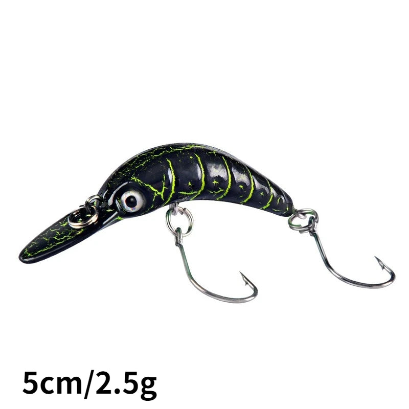 Mini Minnow Wobblers Triangle Hooks Fish Popper Bass | SAMAG
