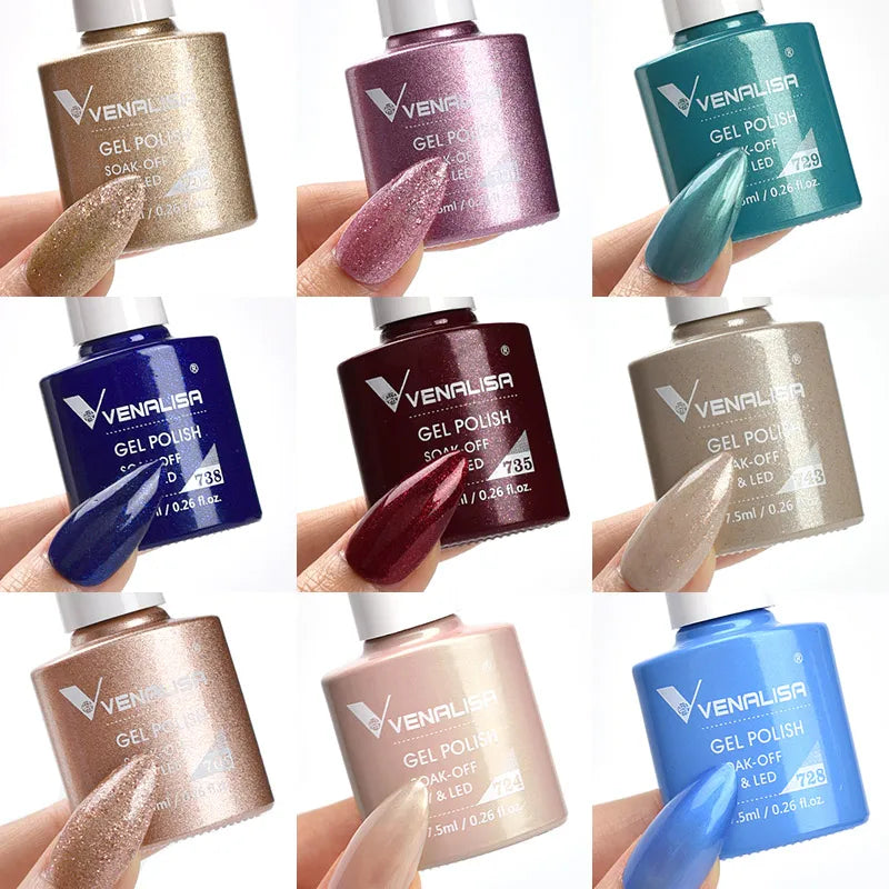 VENALISA Non Cleansing Topcoat Nail Art 7.5ml Soak off Base Coat Foundation No Wipe Top Coat Nail Gel Funny Bunny Gel Varnish