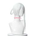 L-email wig NieR Kaine Cosplay Wig NieR RepliCant Cosplay Sliver White Braided Wigs with Bangs Synthetic Hair Heat Resistant