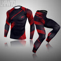 Men's Thermal Underwear Set MMA Tactics Fitness Leggings Base Compression Sports Suit Underwear Long Johns Men Clothing Brand