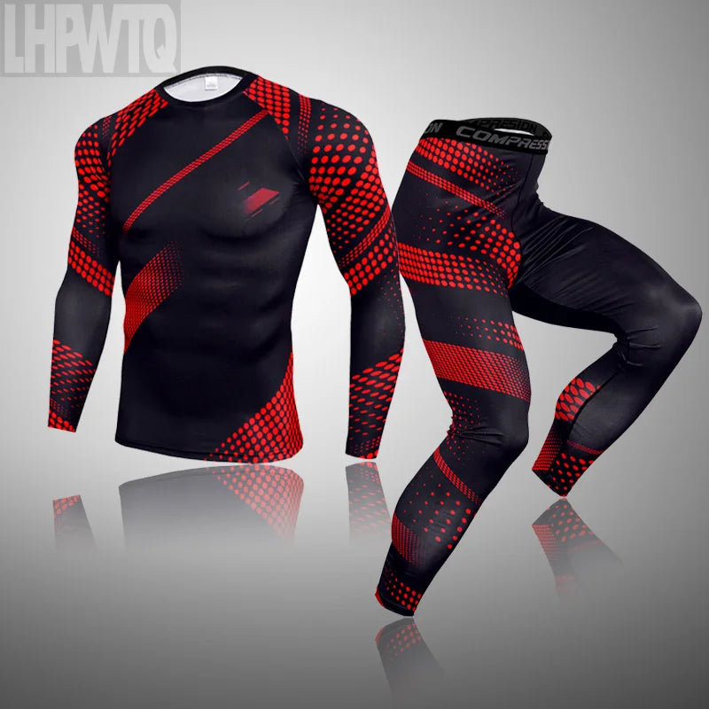Men's Thermal Underwear Set MMA Tactics Fitness Leggings Base Compression Sports Suit Underwear Long Johns Men Clothing Brand