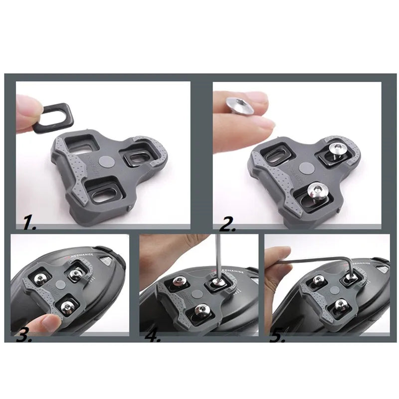 Zeray Road Pedal Cycling Shoes Cleats Self Locking Pedal Anti-Slip Cleat Compatible Keo Road Bike Cycling Accessories