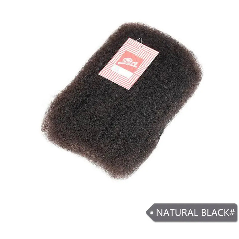 Sleek Remy Afro Kinky Curly Bulk Hair For Braiding QVR Peruvian Virgin Human Hair Bulk For Locs Natural Brown Color Braids Hair