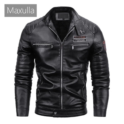 Maxulla Winter Men's PU Jackets Casual Man Warm | SAMAG