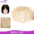 XIYUE Natural Black Brown Hair Topper With Bangs Clip In Hair Extensions Hairpieces Heat Resistant Fiber For Women