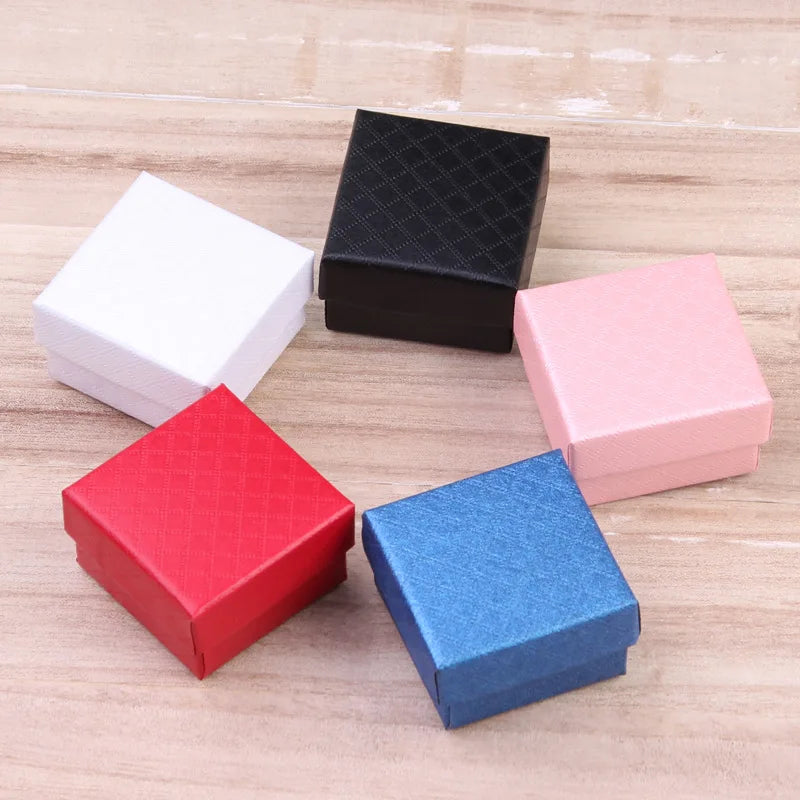 24pcs Jewelry Box for Necklace Earrings Ring Bracelet Boxes Engagement Birthday Gift Packaging Paper Jewellery Organizer Display