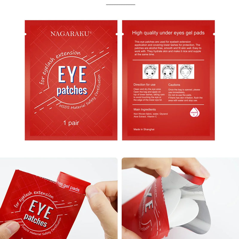 NAGARAKU New Patches Eyelash Under Eye Pads Lash Eyelash Extension  Patches Eye Tips Sticker Wraps Makeup tools