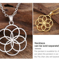 My Shape Flower of Life Mandala Necklace for Women Pendant Sacred Geometry Aesthetic Choker Fashion Jewelry Gifts Link Chain
