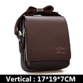 New Arrived Luxury Brand Men's Messenger Bag Vintage PU Leather Shoulder Bag Handsome Crossbody Handbags