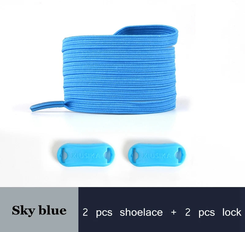 2022 New No Tie Shoe laces Elastic Laces Sneakers Flat Shoelaces without ties Kids Adult Quick Shoe lace Rubber Bands for Shoes