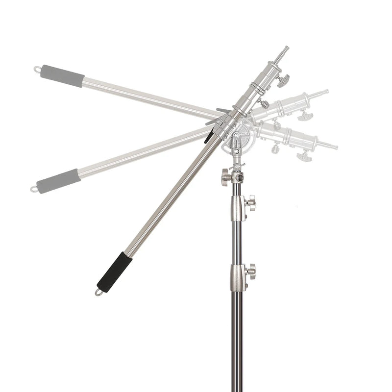 SH 2.9m Light Stand With Stainless Steel Kit Cross Arm  With Weight Bag Photo Studio Accessories Extension Telescopic Rod 2.49M
