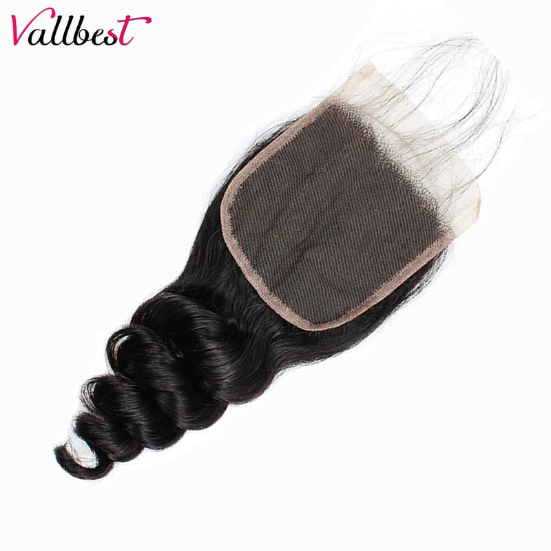 Vallbest Loose Wave Bundles With Closure Human Hair 3 Bundles With Lace Closure Brazilian Hair Weave Bundles Remy Hair Extension
