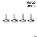 4 Pcs Adjustable Steel Furniture Legs Anti-slip Base Table Cabinet Leg Pad Feet Leveler M6 M8 Screw Metal Furniture Foot Level