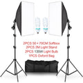 SH 50x70CM Photography Softbox Lighting Kits Professional Continuous Light System Equipment For Photo Studio