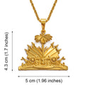 Anniyo Haiti Pendant and Necklace for Women/Girls,Ayiti Items Jewelry of Haiti @068506