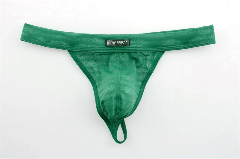 BRAVE PERSON Men Sexy Lace Transparent Thongs Underwear Briefs Bikini G-string Jocks Underwear Shorts Exotic T-back B1138