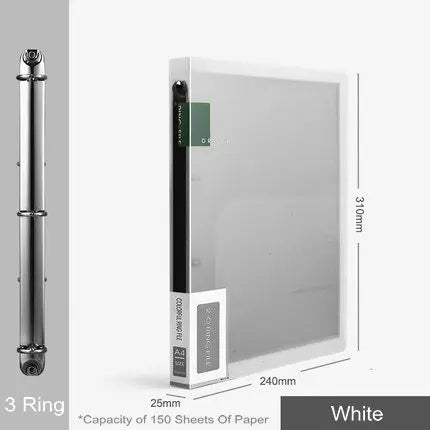 Fashion Colors Ring Binder A4 File Folder Folder 2-Rings Office Document Organizer File Storage A4 Binder Folder With Rings