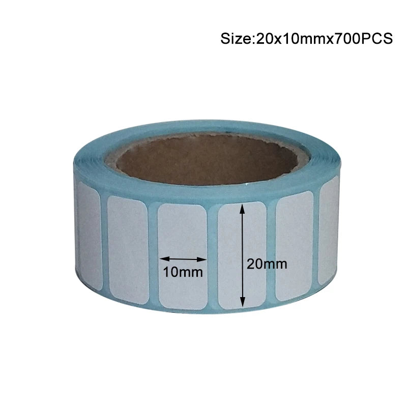 20x10mm Shipping Labels- 700 barcode sticker Per Roll Strongest & THICKEST - Thermal Postage BPA Free, Supermarket Blank Sticker