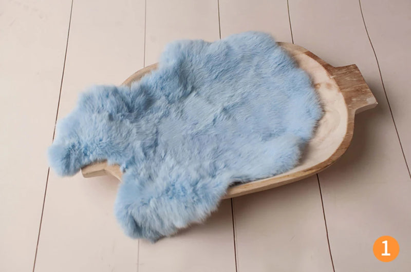 Rabbit Fur For Babies Baby Girl Birth Newborn Photography Props Blankets Accessories New Born Photo Shoot Background Blanket