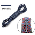 1 Pair 22 Colors Elastic Hiking Shoelaces Round Locking No Tie Shoe Laces Kids Adult Quick Lazy Laces Rubber Sneakers Shoelace