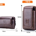 BULLCAPTAIN  MEN'S Leather BELT WAIST Bag Military Fanny PACK Molle Small Money Phone WAIST PACK Bum Pouch PURSE
