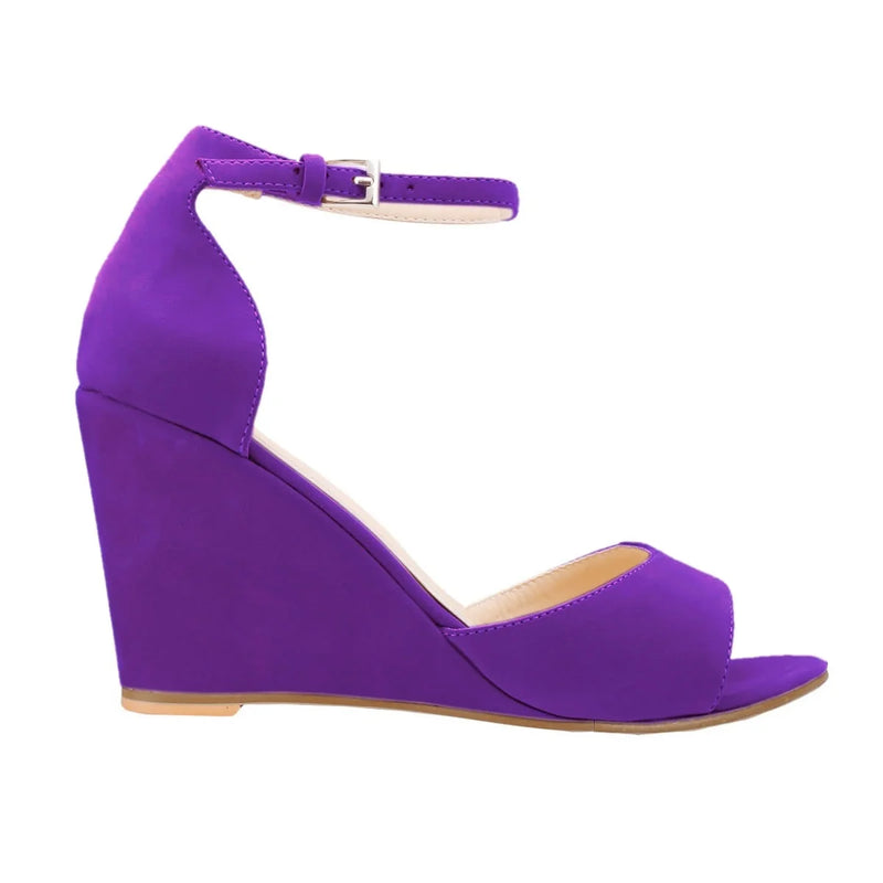 Women's Open Toe Ankle Strap Buckle Wedge High Heels Sandals Party Wedding Dress Ladies Sexy Shoes